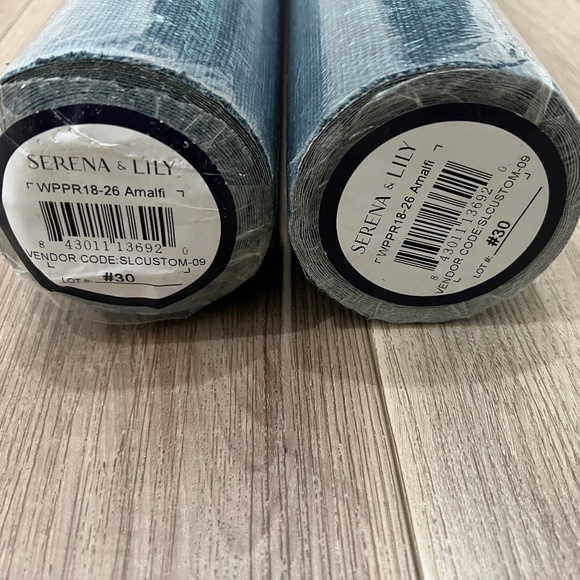 Serena & Lily | Two rolls of Grasscloth Wallpaper - Amalfi Blue color - Picture 6 of 7